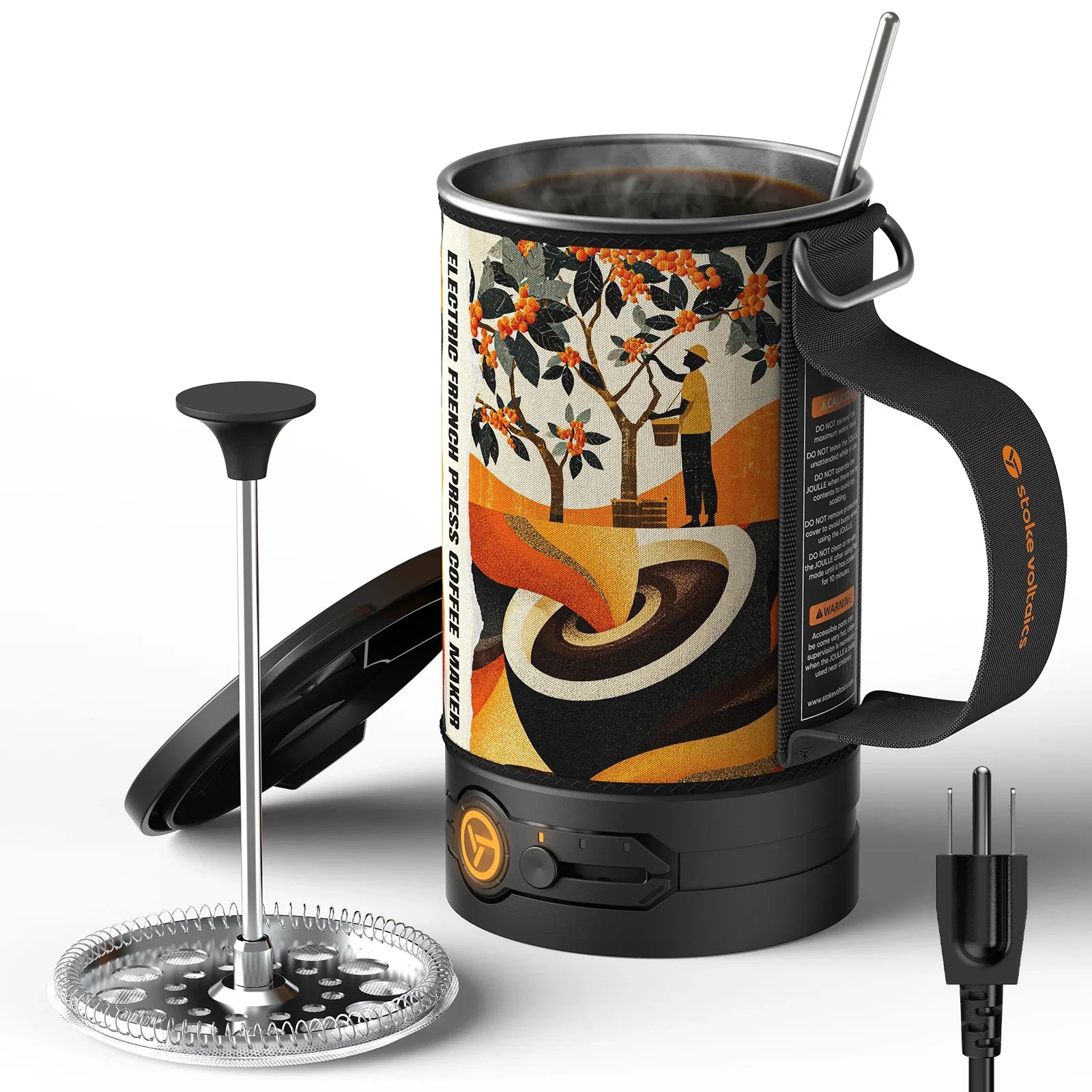 Electric French Press Coffee Maker
